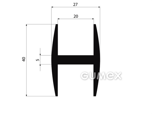 GUMOVÉ PROFILY TVARU "H" - EPDM